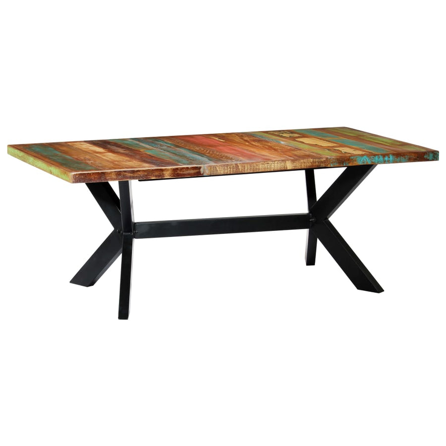 Eettafel 200x100x75 cm massief gerecycled hout 200 x 100 x 75 cm Multikleur