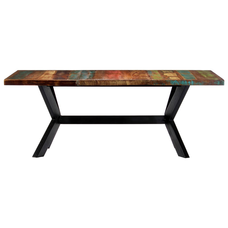 Eettafel 200x100x75 cm massief gerecycled hout 200 x 100 x 75 cm Multikleur