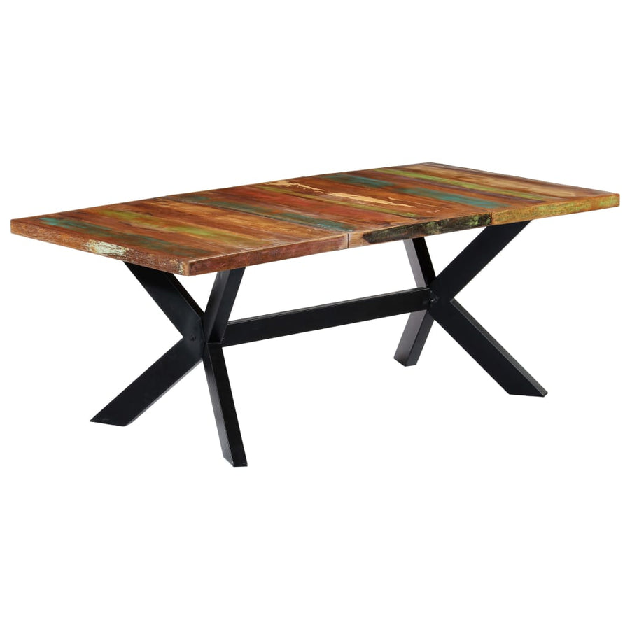 Eettafel 200x100x75 cm massief gerecycled hout 200 x 100 x 75 cm Multikleur