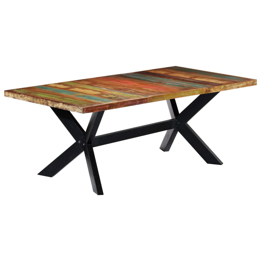 Eettafel 200x100x75 cm massief gerecycled hout 200 x 100 x 75 cm Multikleur
