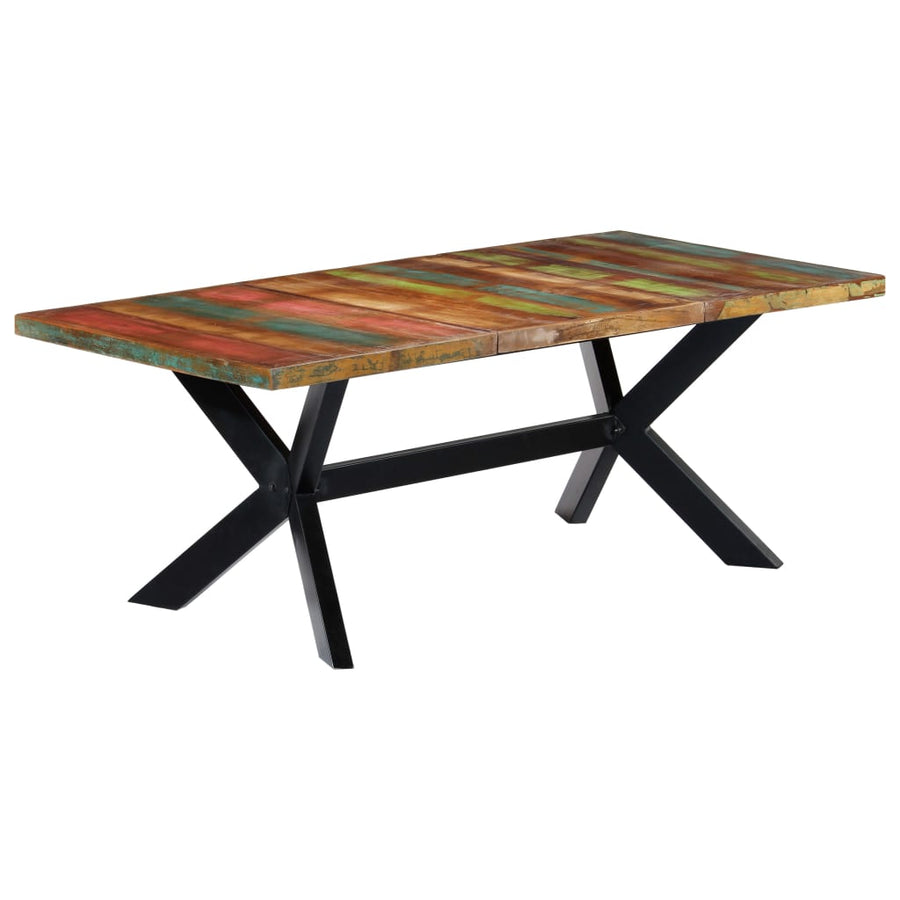 Eettafel 200x100x75 cm massief gerecycled hout 200 x 100 x 75 cm Multikleur