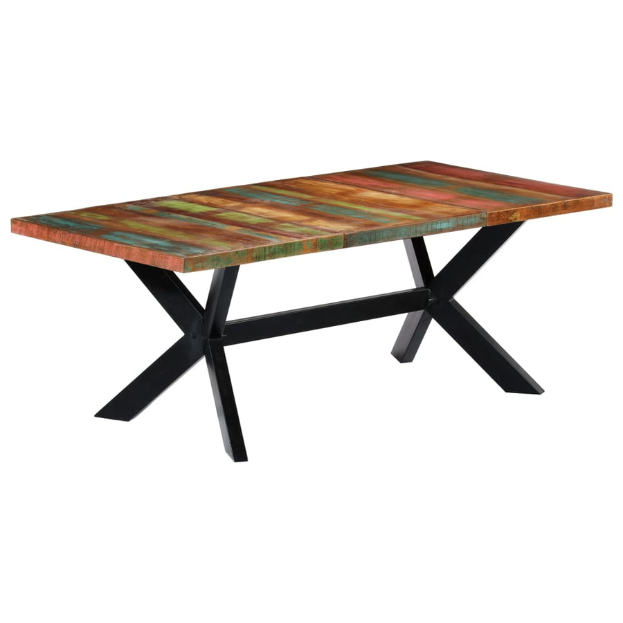Eettafel 200x100x75 cm massief gerecycled hout 200 x 100 x 75 cm Multikleur