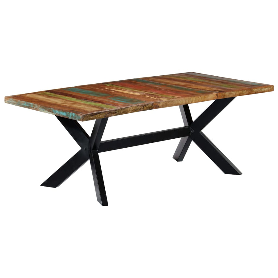 Eettafel 200x100x75 cm massief gerecycled hout 200 x 100 x 75 cm Multikleur