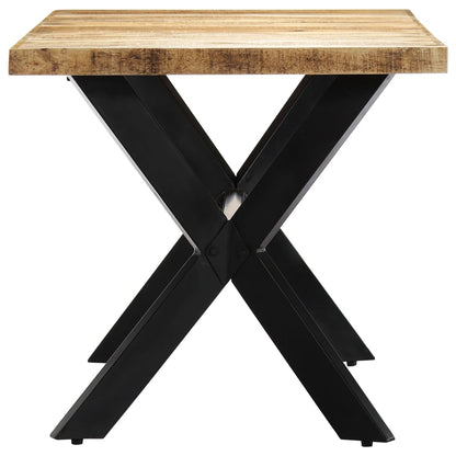 Eettafel 160x80x75 cm massief ruw mangohout