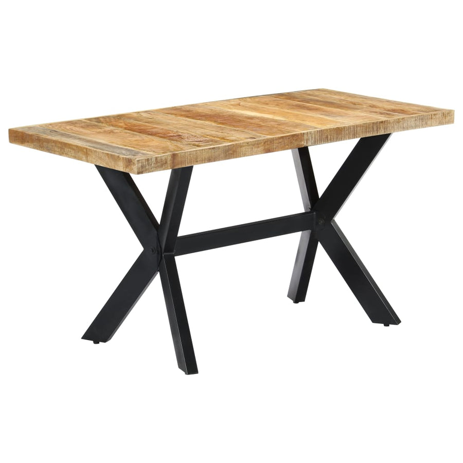 Eettafel Massief Ruw Mangohout 140 x 70 x 75 cm Lichtbruin