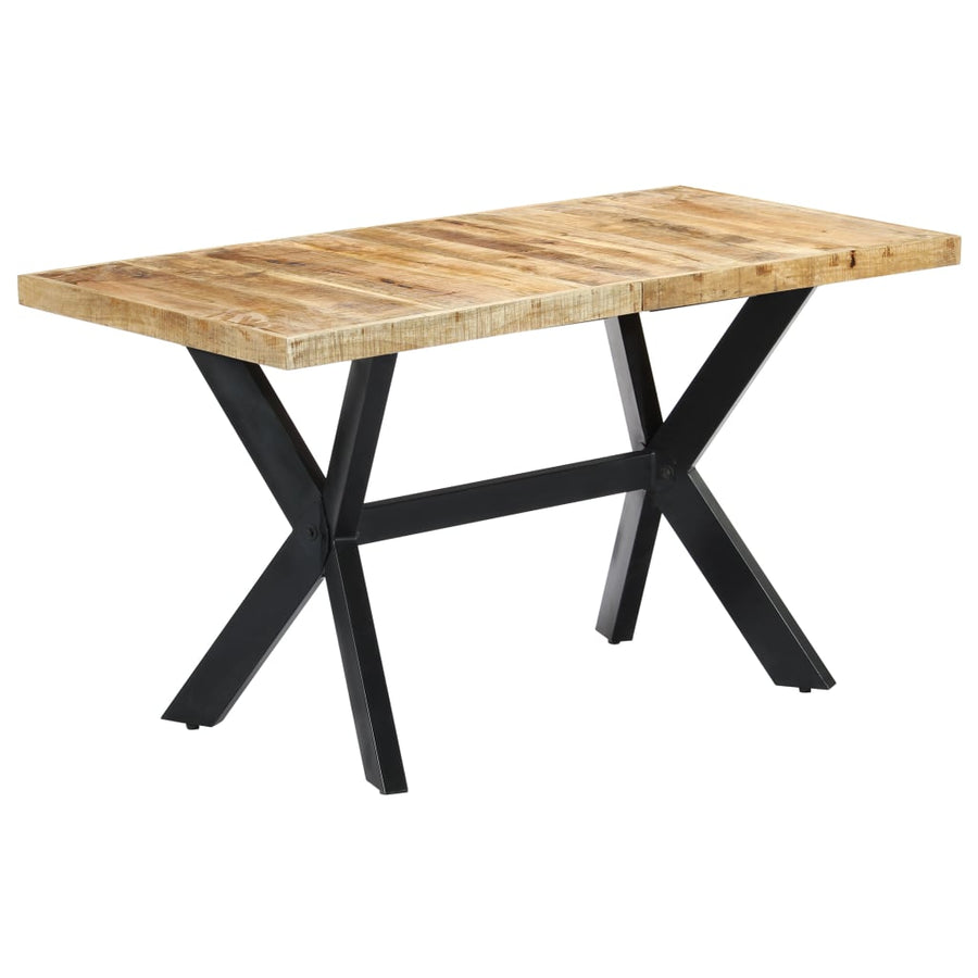 Eettafel Massief Ruw Mangohout 140 x 70 x 75 cm Lichtbruin