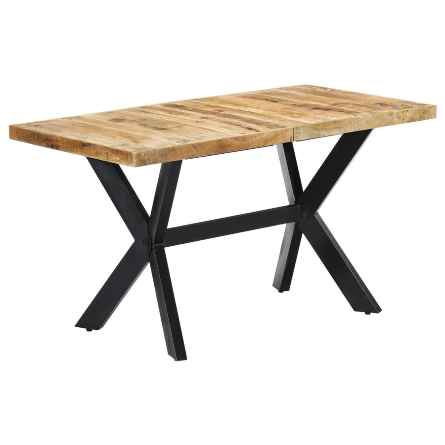 Eettafel Massief Ruw Mangohout 140 x 70 x 75 cm Lichtbruin