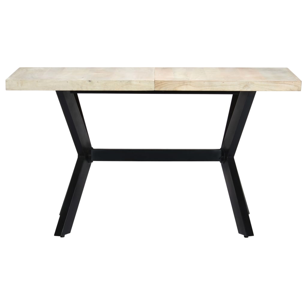 Eettafel 140x70x75 cm massief gebleekt mangohout