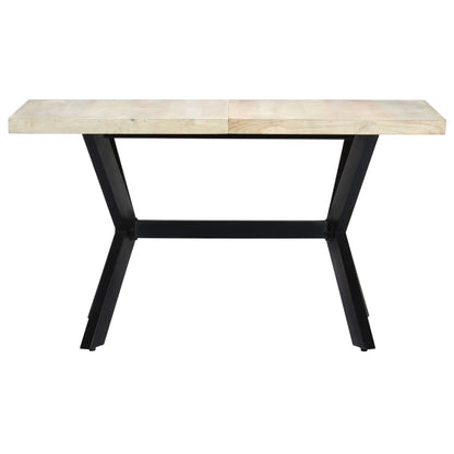 Eettafel 140x70x75 cm massief gebleekt mangohout
