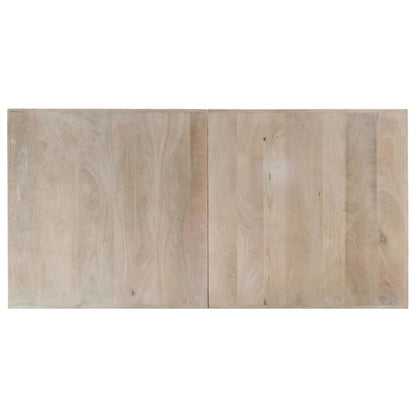 Eettafel 140x70x75 cm massief gebleekt mangohout