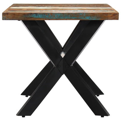 Eettafel 140x70x75 cm massief gerecycled hout 140 x 70 x 75 cm Multikleur