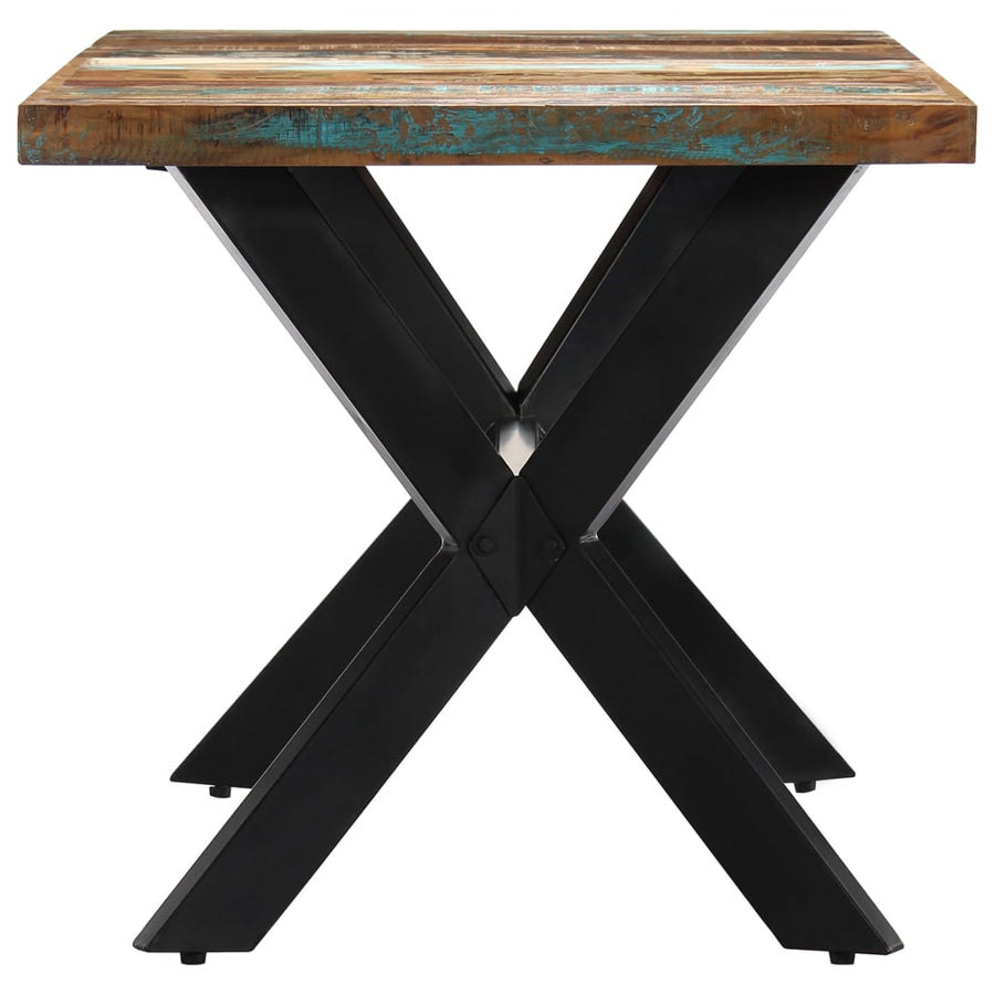 Eettafel 140x70x75 cm massief gerecycled hout 140 x 70 x 75 cm Multikleur