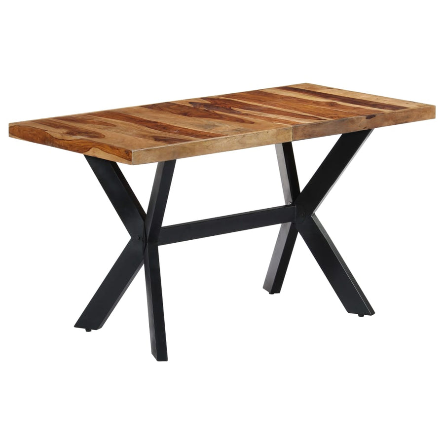 Eettafel Massief Sheeshamhout 140 x 70 x 75 cm Bruin