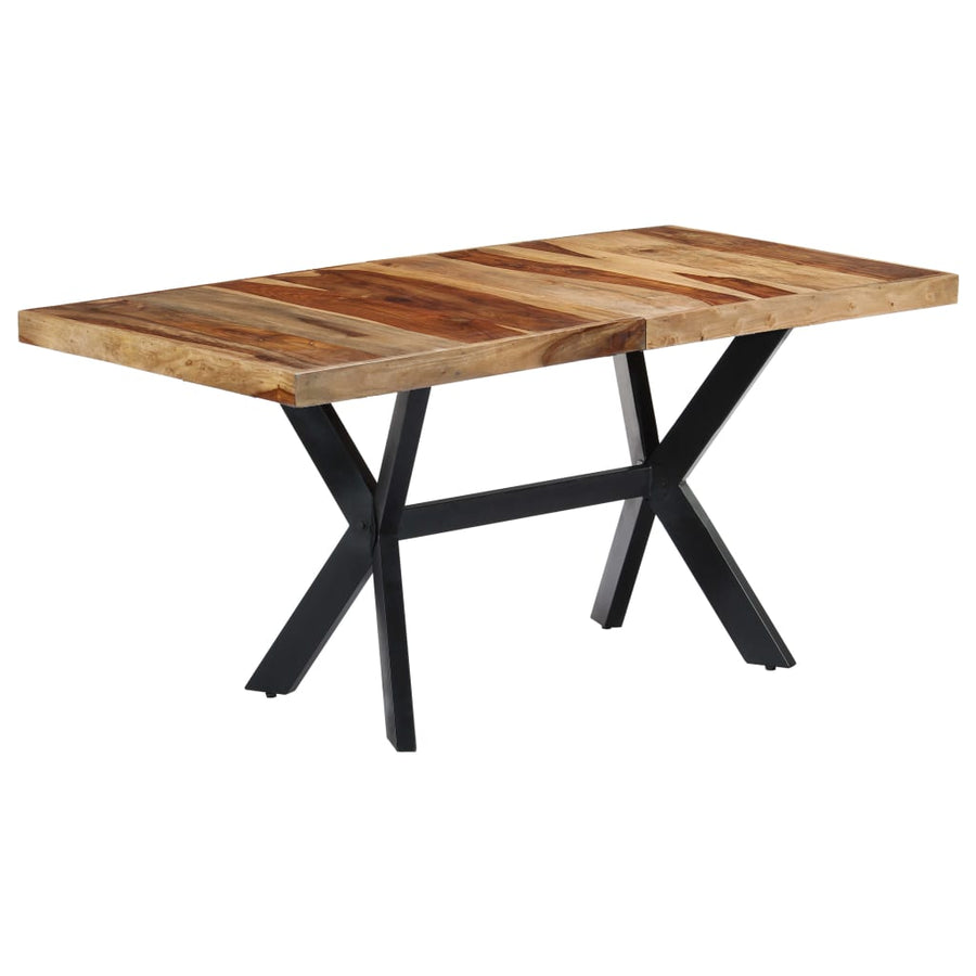 Eettafel Massief Sheeshamhout 140 x 70 x 75 cm Bruin