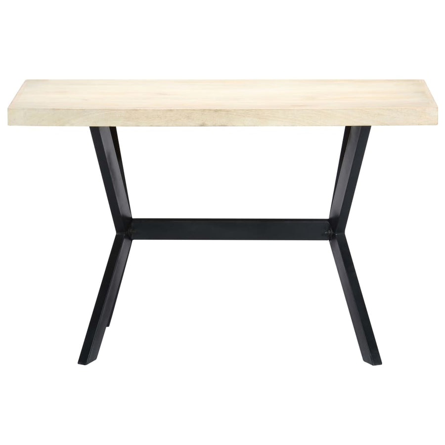 Eettafel 120x60x75 cm massief mangohout wit