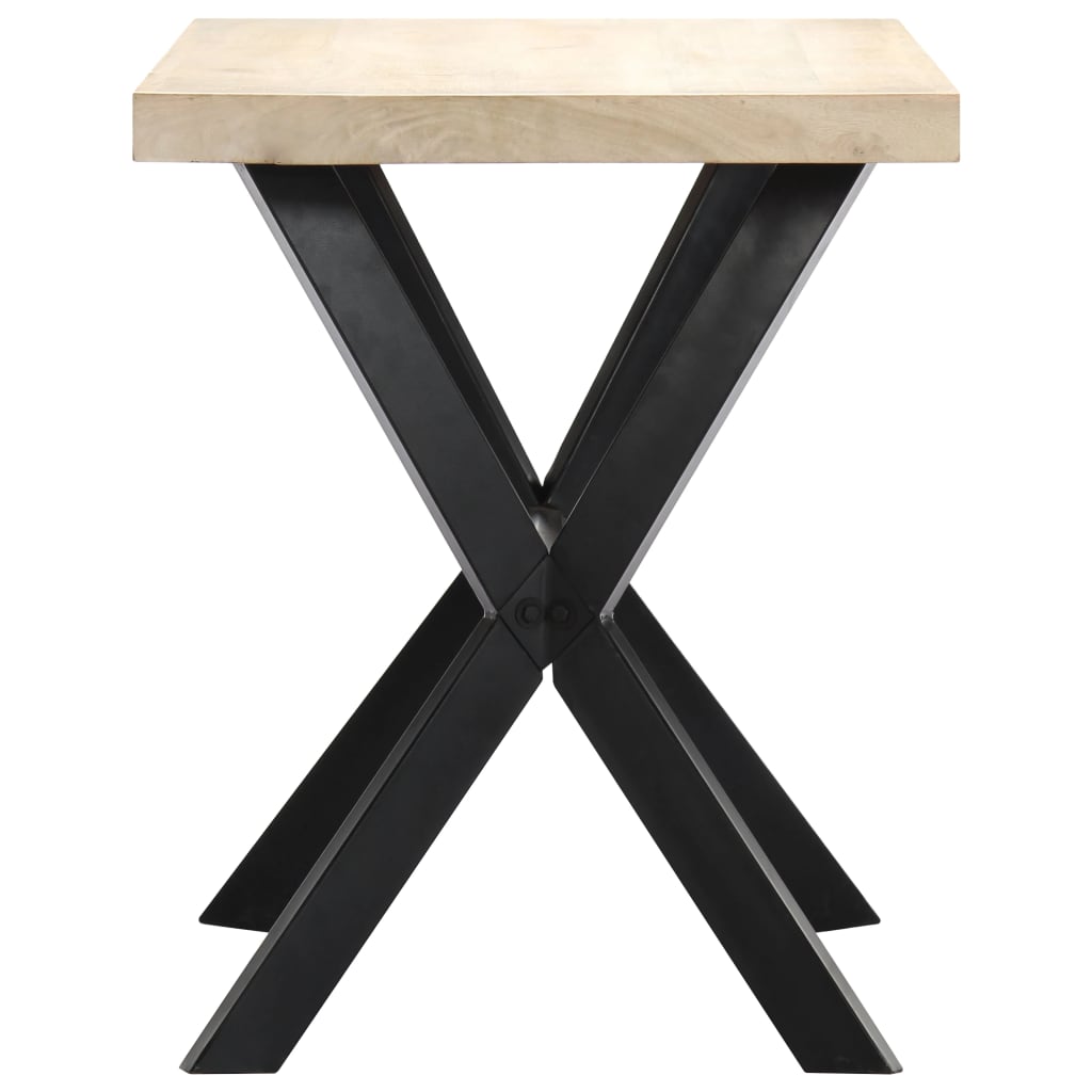 Eettafel 120x60x75 cm massief mangohout wit