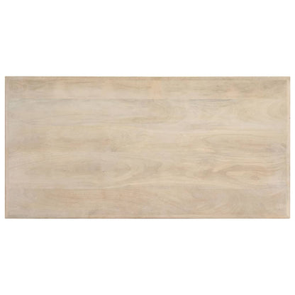 Eettafel 120x60x75 cm massief mangohout wit