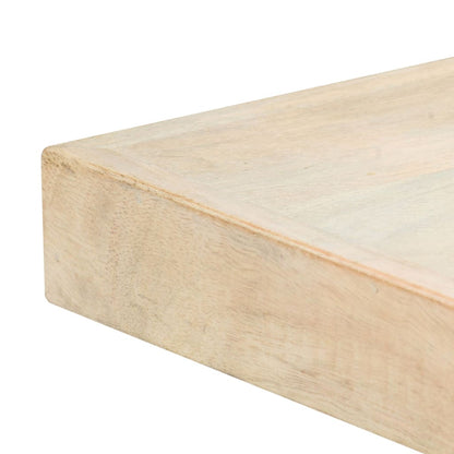 Eettafel 120x60x75 cm massief mangohout wit