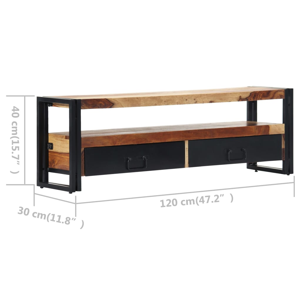 Tv-meubel 120x30x40 cm massief acaciahout