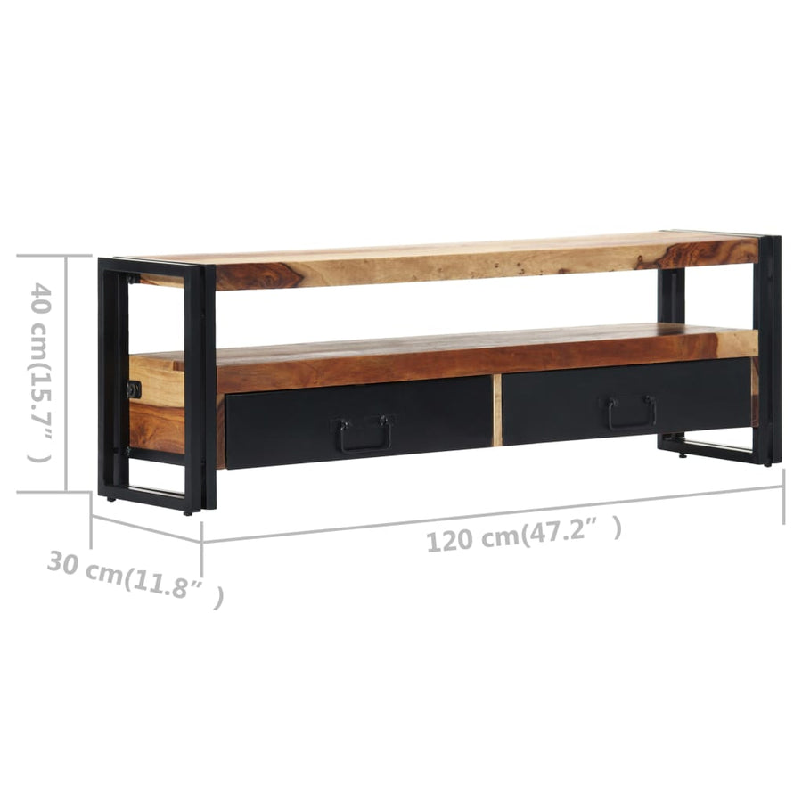 Tv-meubel 120x30x40 cm massief acaciahout