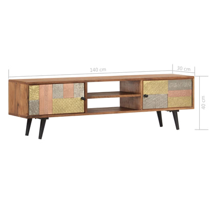 Tv-meubel 140x30x40 cm massief acaciahout