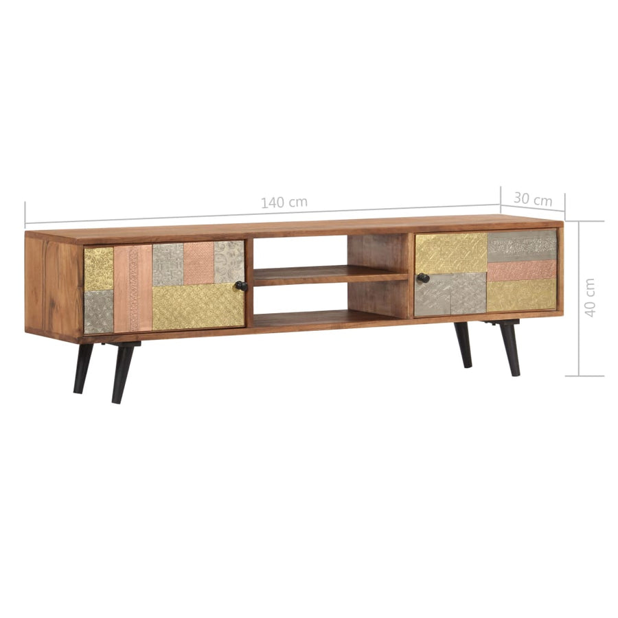 Tv-meubel 140x30x40 cm massief acaciahout