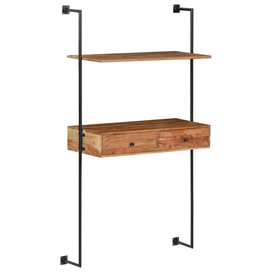Wandbureau 90X40X170 Cm Massief Acaciahout