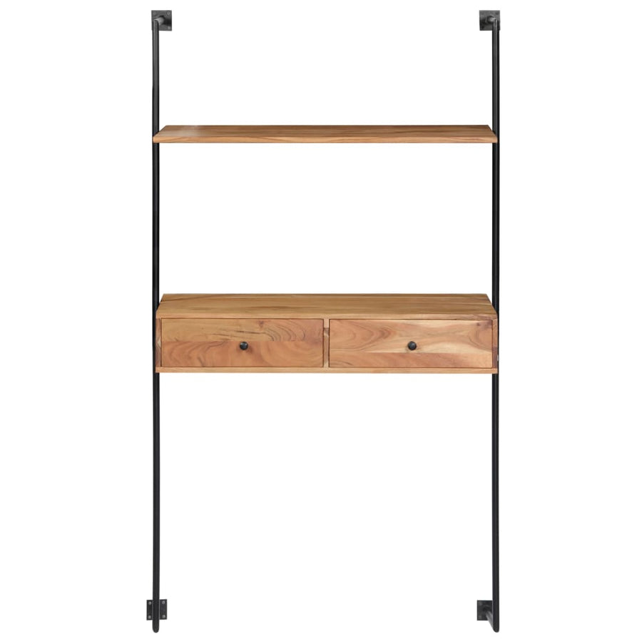Wandbureau 90X40X170 Cm Massief Acaciahout
