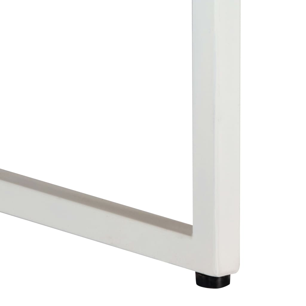 Salontafel 0X0X36 Cm Massief Mangohout Wit