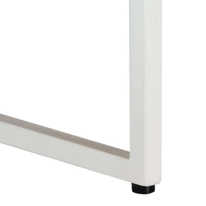 Salontafel 0X0X36 Cm Massief Mangohout Wit