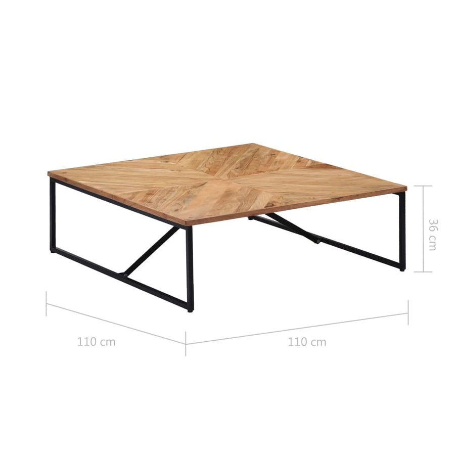 Salontafel 110X110X36 Cm Massief Acaciahout Bruin