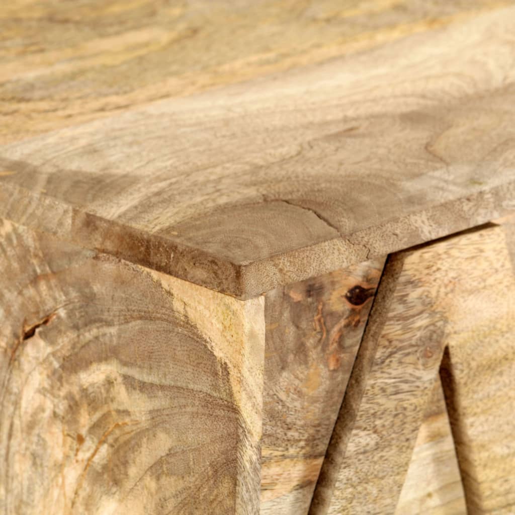 Alfabetkast met 6 lades 120x35x79 cm massief mangohout