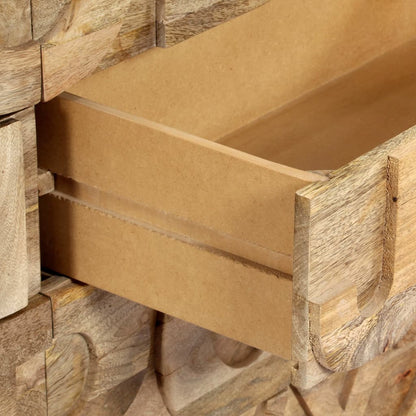 Alfabetkast met 6 lades 120x35x79 cm massief mangohout