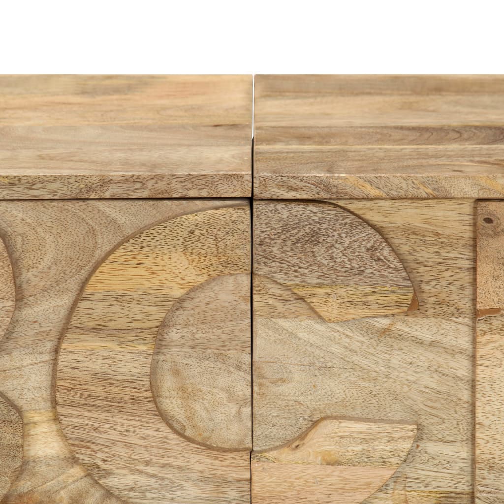 Alfabetkast met 6 lades 120x35x79 cm massief mangohout
