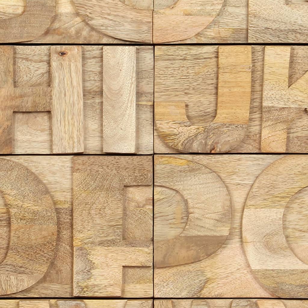 Alfabetkast met 6 lades 120x35x79 cm massief mangohout