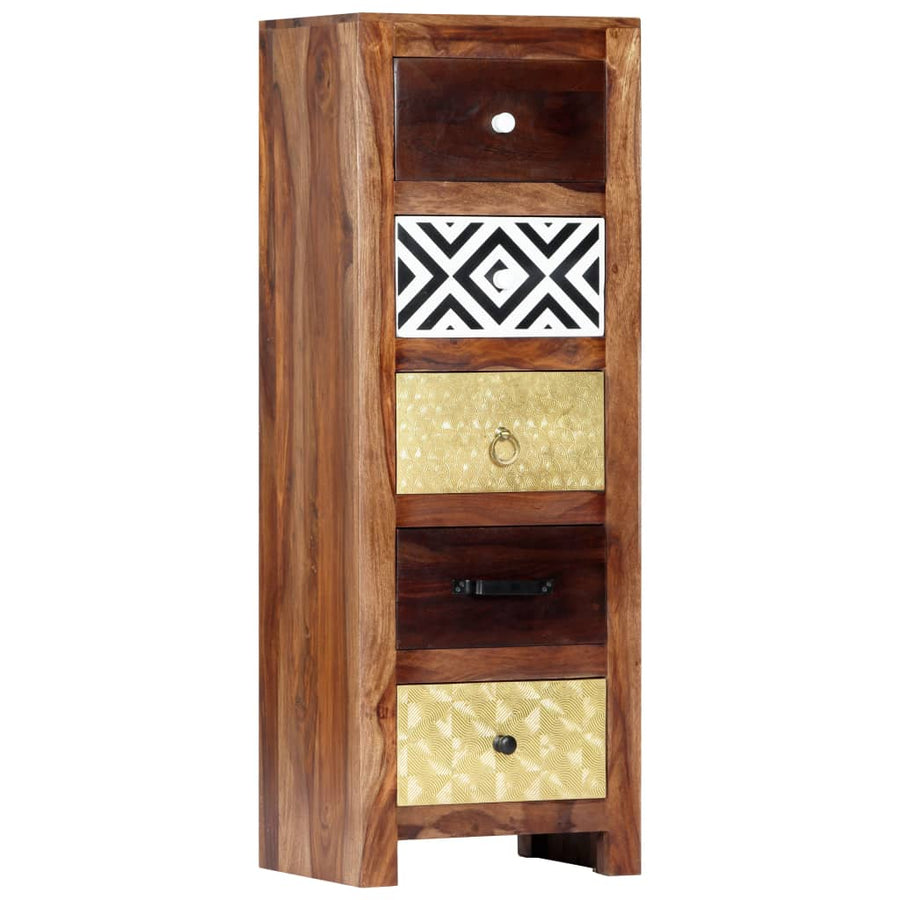 Bijzetkast 40x30x110 cm massief acaciahout