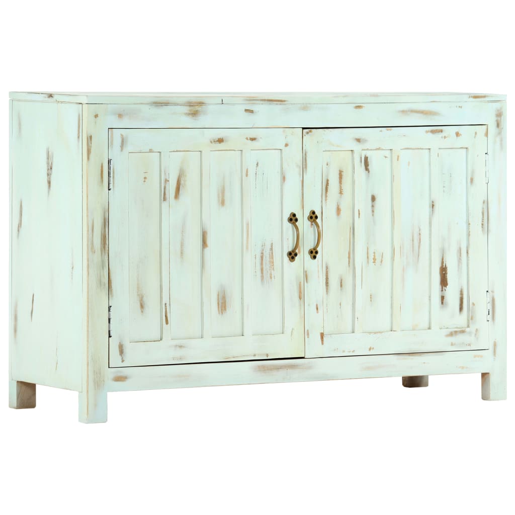 Dressoir 110X35X70 Cm Massief Mangohout Lichtblauw