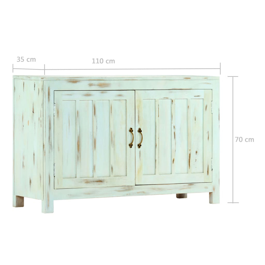 Dressoir 110X35X70 Cm Massief Mangohout Lichtblauw