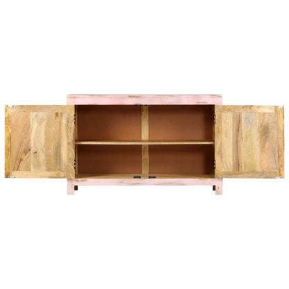 Dressoir 110x35x70 cm massief mangohout lichtroze