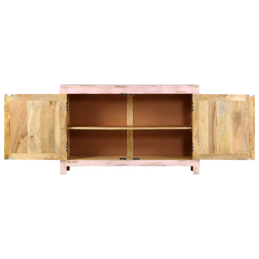 Dressoir 110x35x70 cm massief mangohout lichtroze