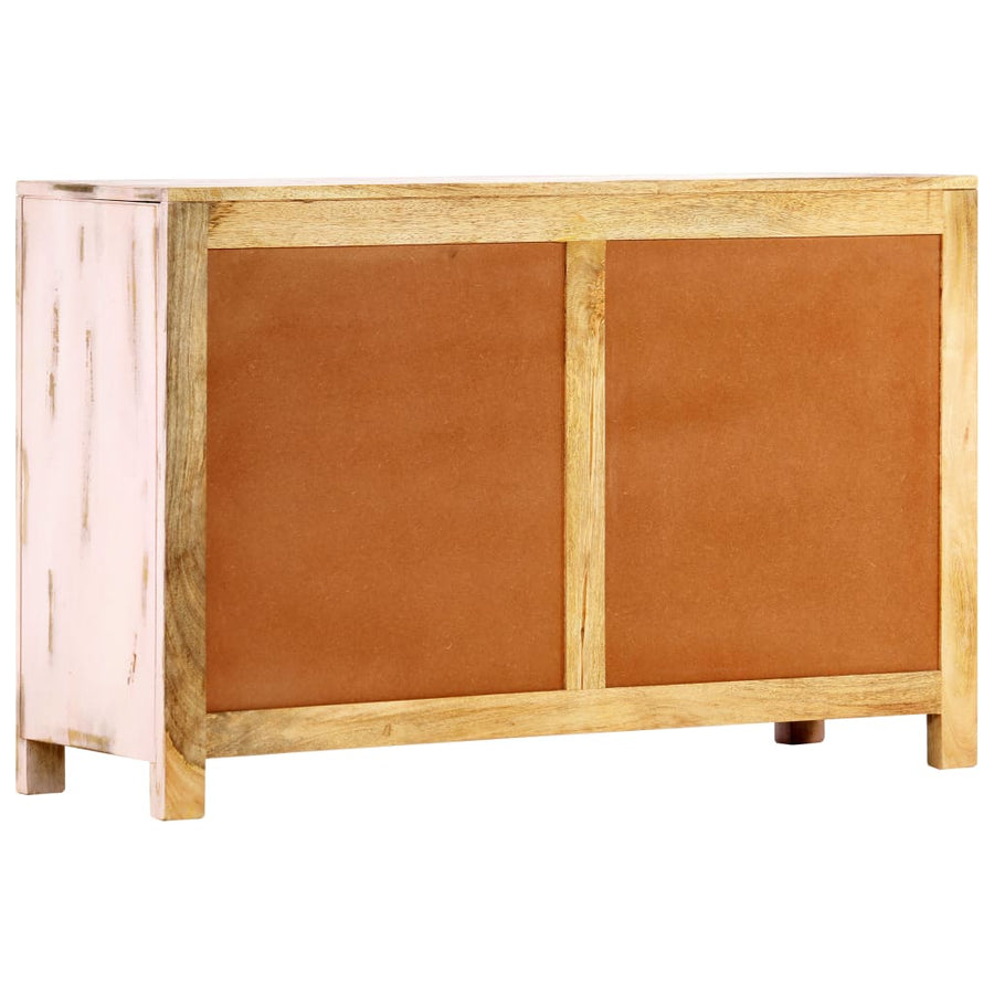 Dressoir 110x35x70 cm massief mangohout lichtroze