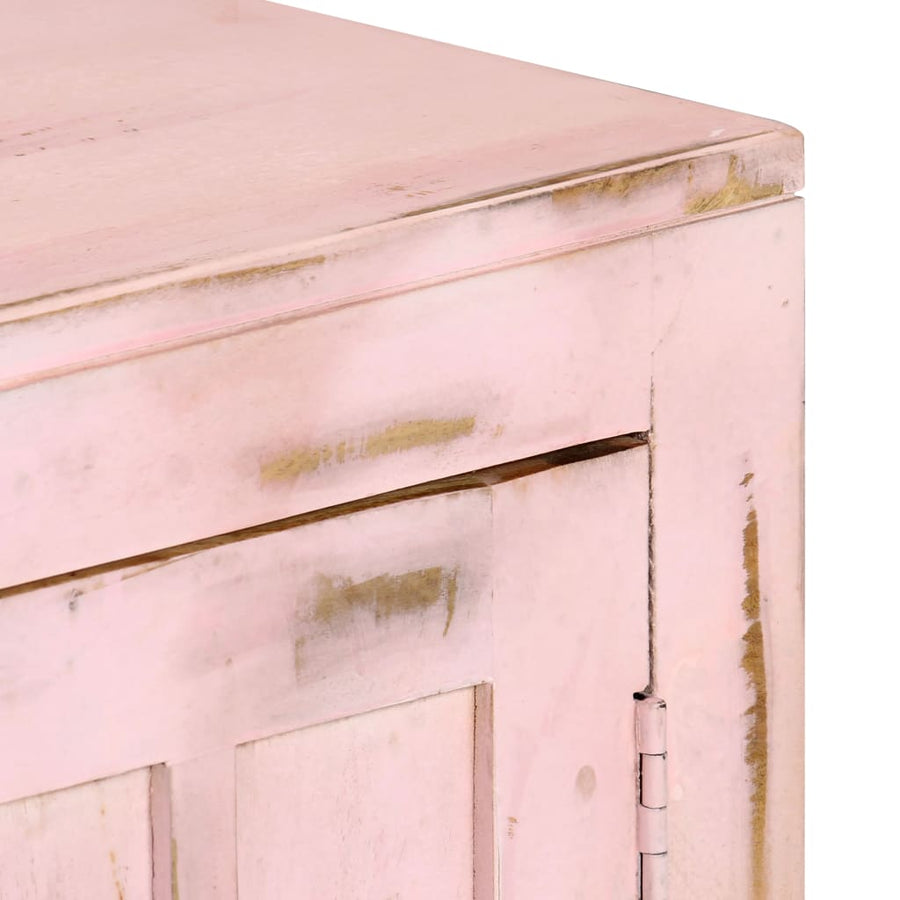 Dressoir 110x35x70 cm massief mangohout lichtroze