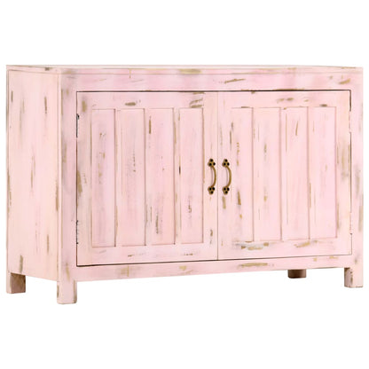 Dressoir 110x35x70 cm massief mangohout lichtroze