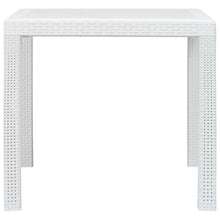 Tuintafel Rattan-Look Kunststof 79 x 79 x 72 cm Wit