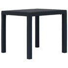Garden Table 79x79x72 cm Poly Rattan-look Plastic Anthracite