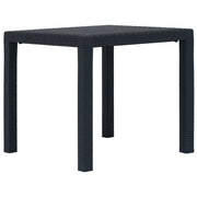 Tuintafel 79x79x72 cm poly rattan-look antraciet