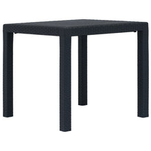 Tuintafel Rattan-Look Kunststof 79 x 79 x 72 cm Antraciet
