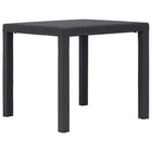 Garden table 79x79x72 cm Poly Rattan-look plastic brown