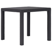 Tuintafel 79x79x72 cm poly rattan-look bruin
