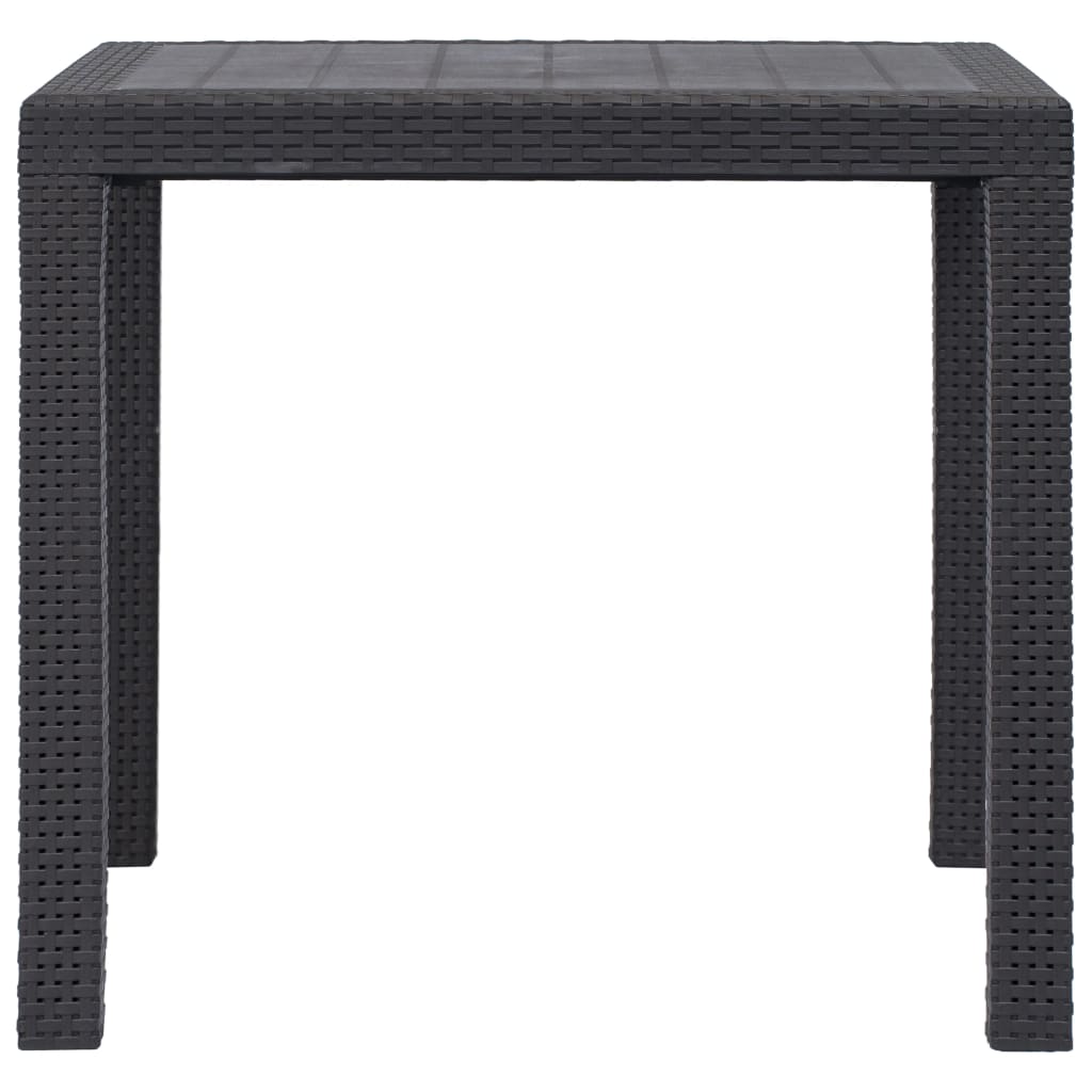 Tuintafel Rattan-Look Kunststof 79 x 79 x 72 cm Bruin